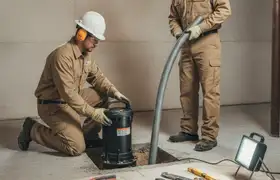 Hartford, CT plumber installing sump pump to protect basement from flooding